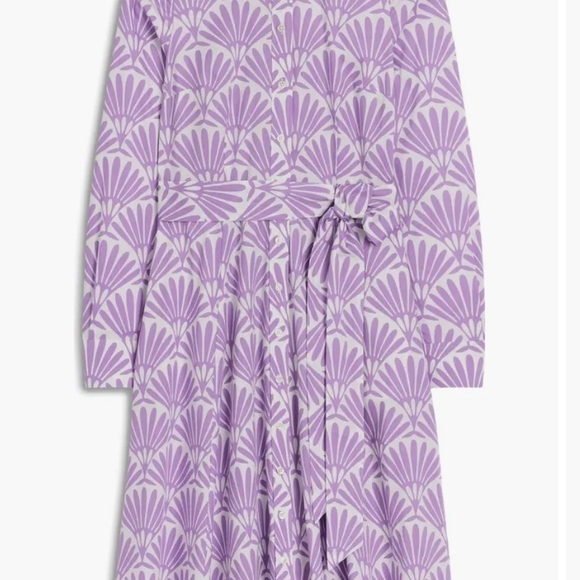 Boden Amy Print Long Sleeve Stretch Cotton Shirtdress - Size 16-18R - Picture 3 of 8